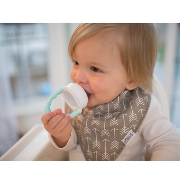Силиконовый ниблер Dr. Brown's, для введения прикорма, бирюзовый (TF006-P3) - Pampik - 4