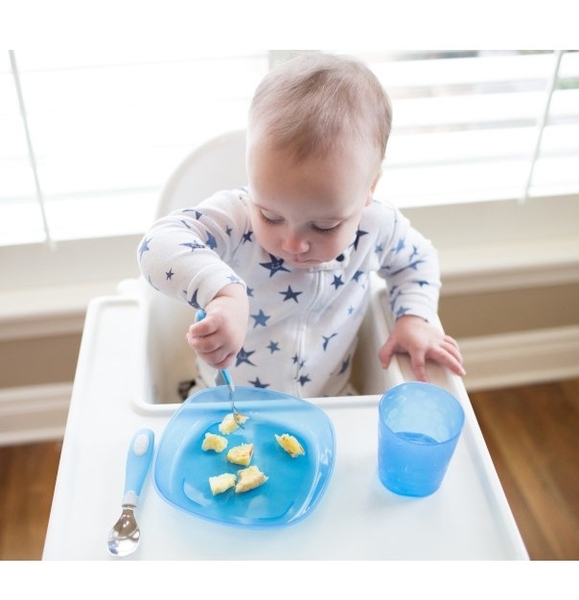 Дитяча ложка і виделка Dr. Brown's, блакитний (TF014-P3) - Pampik - 3