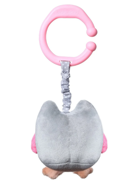 Іграшка-обіймашка BabyOno Сова, з вібрацією, рожевий (442) - Pampik - 3