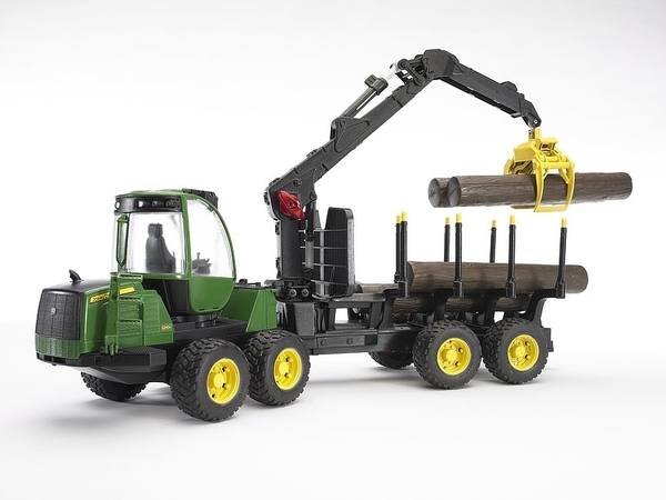 Трактор Bruder John Deere з системою захоплення, з причепом і колодами (2133) - Pampik - 4