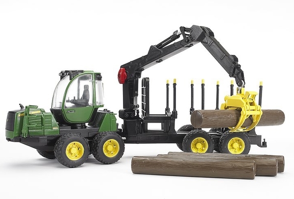 Трактор Bruder John Deere з системою захоплення, з причепом і колодами (2133) - Pampik - 2