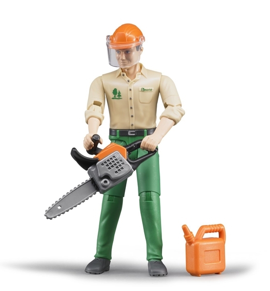 Фігурка Bruder Робітник лісу з аксесуарами (60030) - Pampik