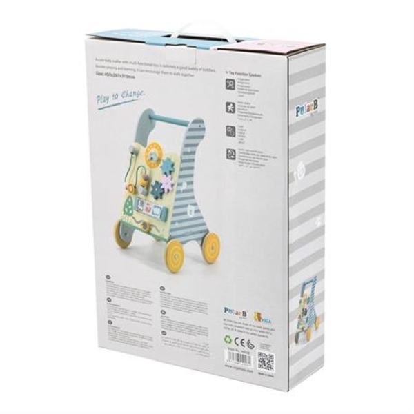 Ходунки-каталка Viga Toys PolarB с бизибордом (44028) - Pampik - 3