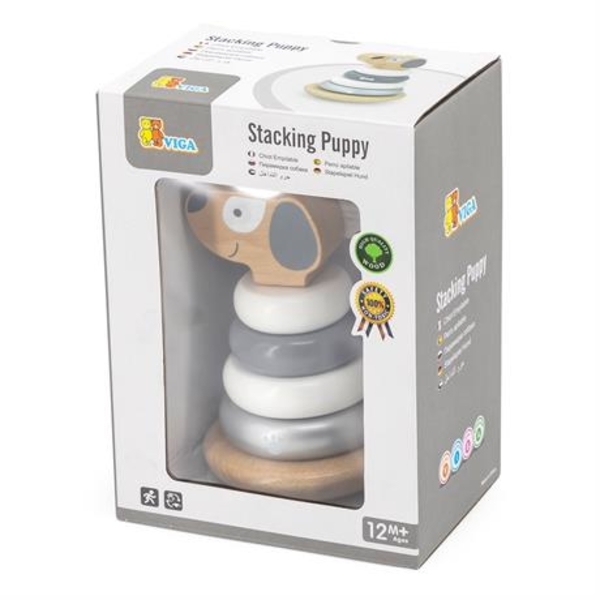 Пірамідка-неваляшка Viga Toys Щеня (51613) - Pampik - 2