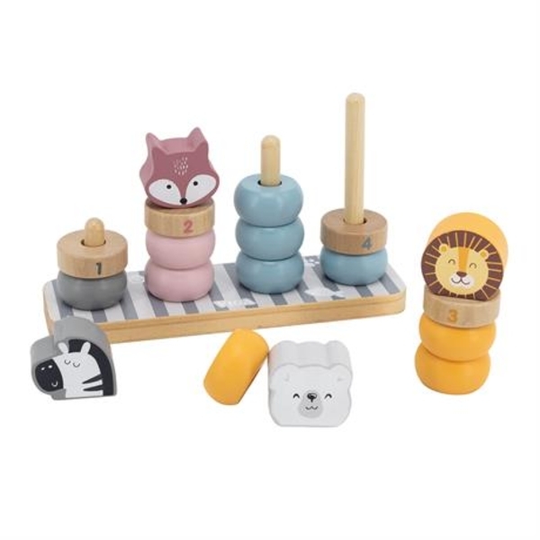 Набір для навчання Viga Toys PolarB Тварини з блоків (44022) - Pampik - 4