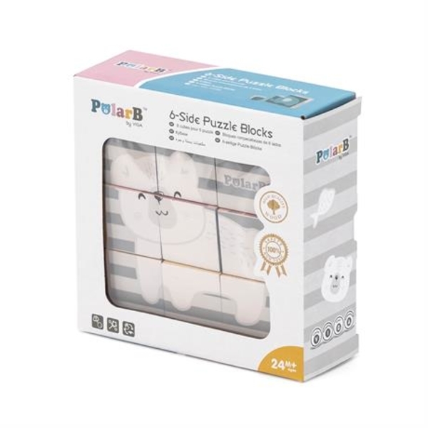 Пазл-кубики Viga Toys PolarB Звірята, 6 сторін (44024) - Pampik - 10