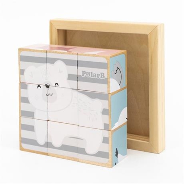 Пазл-кубики Viga Toys PolarB Звірята, 6 сторін (44024) - Pampik - 3