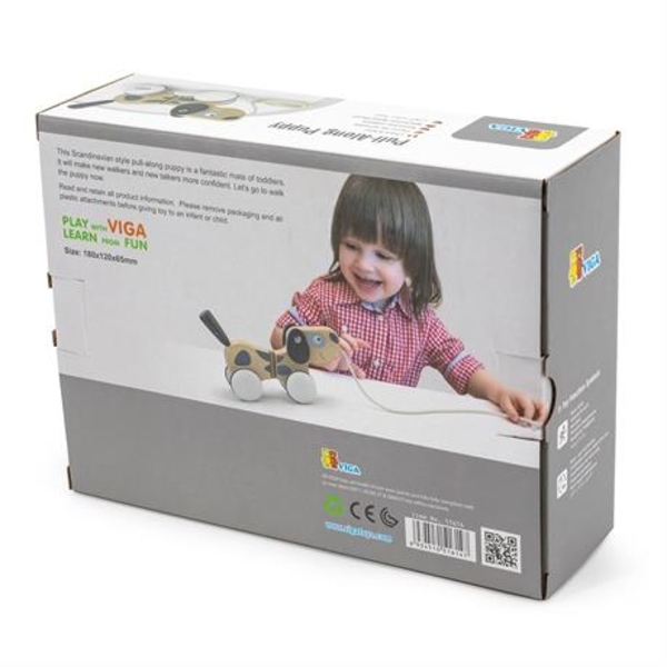 Каталка Viga Toys Щенок (51614) - Pampik - 3