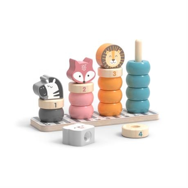 Набір для навчання Viga Toys PolarB Тварини з блоків (44022) - Pampik - 3