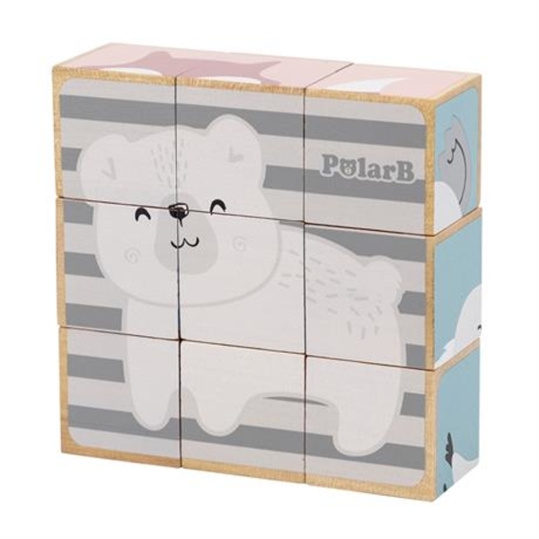 Пазл-кубики Viga Toys PolarB Звірята, 6 сторін (44024) - Pampik - 13