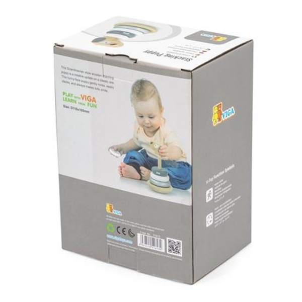 Пірамідка-неваляшка Viga Toys Щеня (51613) - Pampik - 3