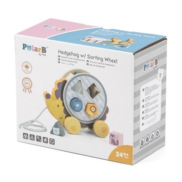 Каталка-сортер Viga Toys PolarB Їжачок (44025) - Pampik - 8