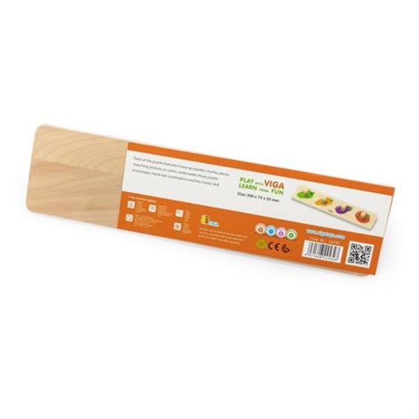 Рамка-вкладиш Viga Toys з ручками Овочі (44532) - Pampik - 3