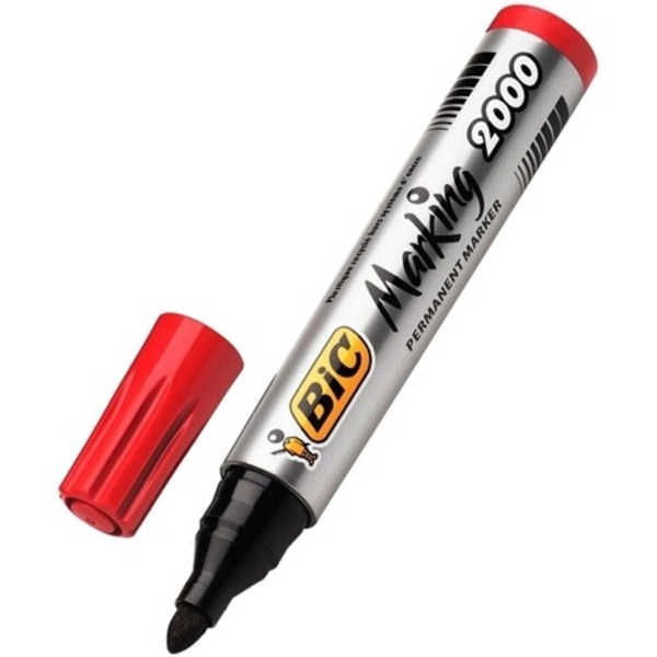 Перманентный маркер BIC Marking 2000 ECOlutions, красный, 1 шт. (8209133) - Pampik - 2