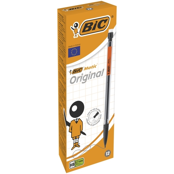 

Набор механических карандашей BIC Matic Original 0.7 мм HB с ластиком, 12 шт. (8209591