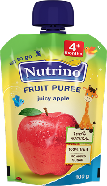 

Фруктовое пюре Nutrino Pouch с яблоком, 100 г