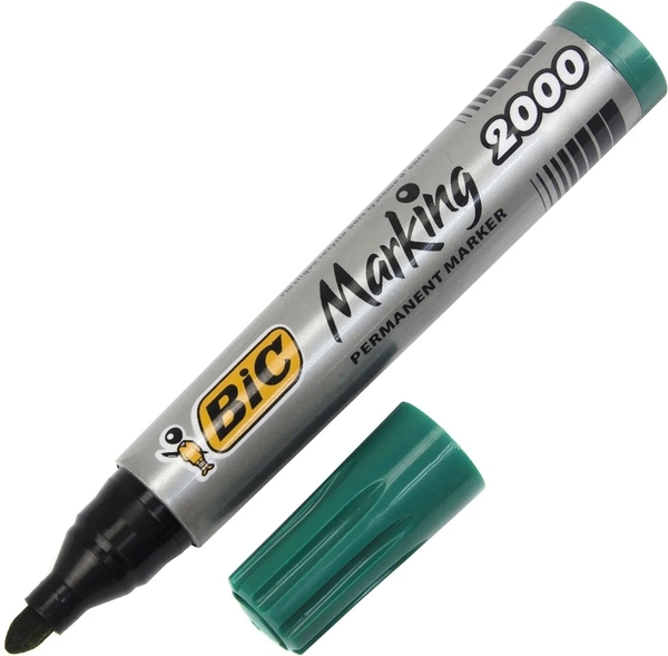 Перманентний маркер BIC Marking 2000 ECOlutions, зелений, 1 шт. (8209123) - Pampik - 2