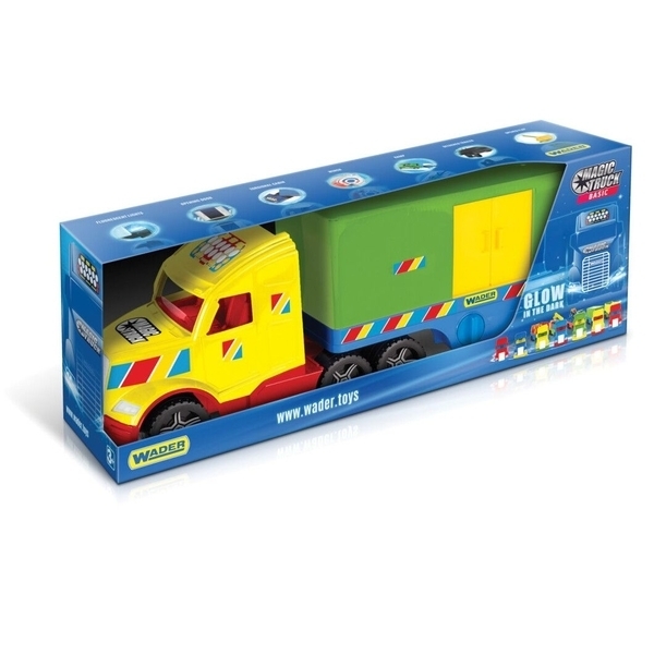 Фургон Wader Magic Truck Basic, желтый с зеленым (36310) - Pampik - 2