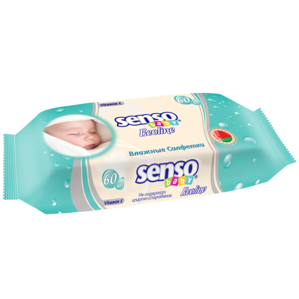 

Детские влажные салфетки Senso Baby Ecoline, 60 шт