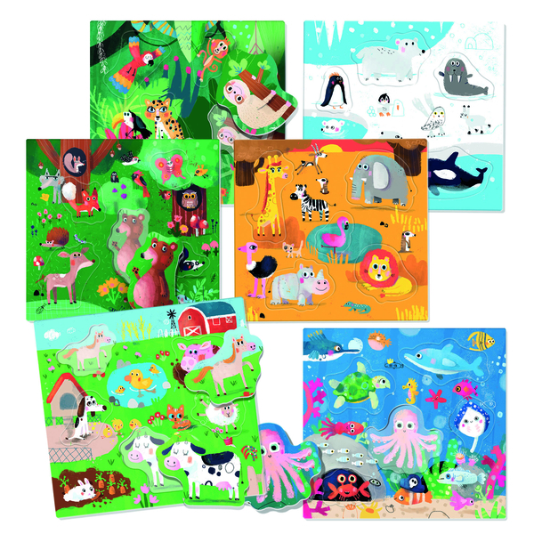 Розвиваюча гра-пазл Headu Монтессорі Тварини і місця їх проживання (MU22847) - Pampik - 2