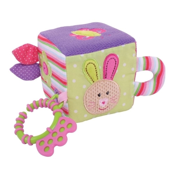 

Развивающая игрушка-куб Bigjigs Toys Зайчик, розовый (BB532