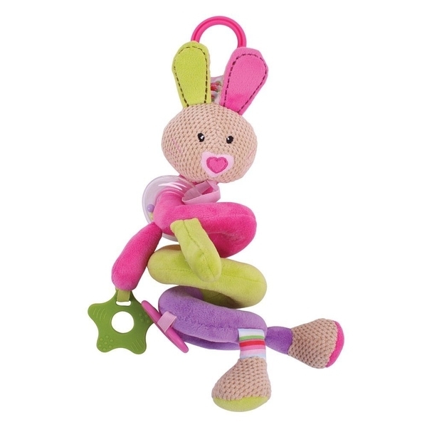 

Развивающая игрушка-спираль Bigjigs Toys Зайчик, розовый (BB506