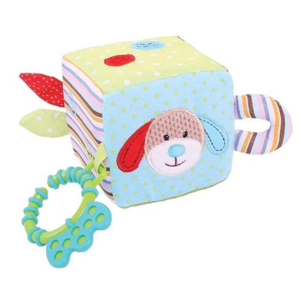 

Развивающая игрушка-куб Bigjigs Toys Собачка, голубой (BB513