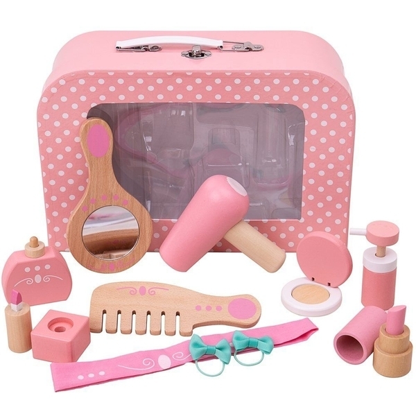 

Игрушечный набор косметики Bigjigs Toys, 11 предметов, розовый (BJ490