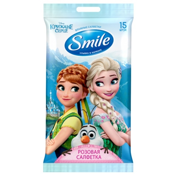 

Влажные салфетки Smile Frozen mix Холодное Сердце, 15 шт. (42109400