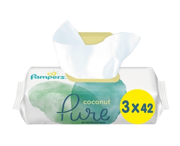 

Детские влажные салфетки Pampers Pure Coconut, 126 шт. (81729783