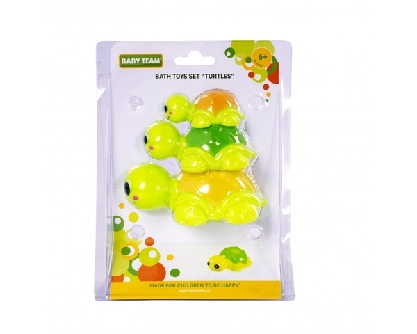 Набор игрушек для ванны Baby Team Черепашки (9021) - Pampik - 3