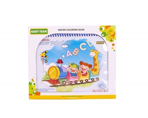 Книжечка-раскраска водная Вaby Team Паровозик с буквами (9030_паровозик_с_буквами) - Pampik - 4