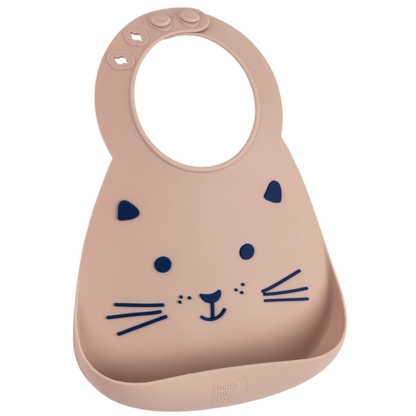 

Силиконовый нагрудник Make My Day Baby Bib purr-fect Cat, бежевый (BB133