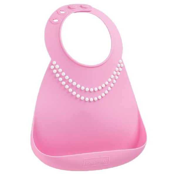 

Силиконовый нагрудник Make My Day Baby Bib breakfast-at-moms-pink, розовый (BB122