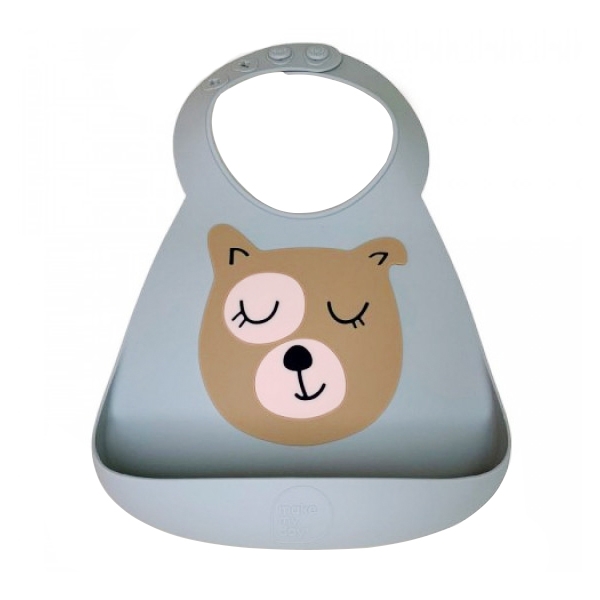 

Силиконовый нагрудник Make My Day Baby Bib messy pup Puppy, голубой (BB134