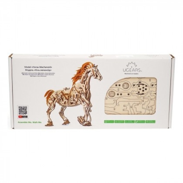 Механічний 3D-пазл Ukrainian Gears Кінь-механоидов, 410 ел. (70058) - Pampik - 7