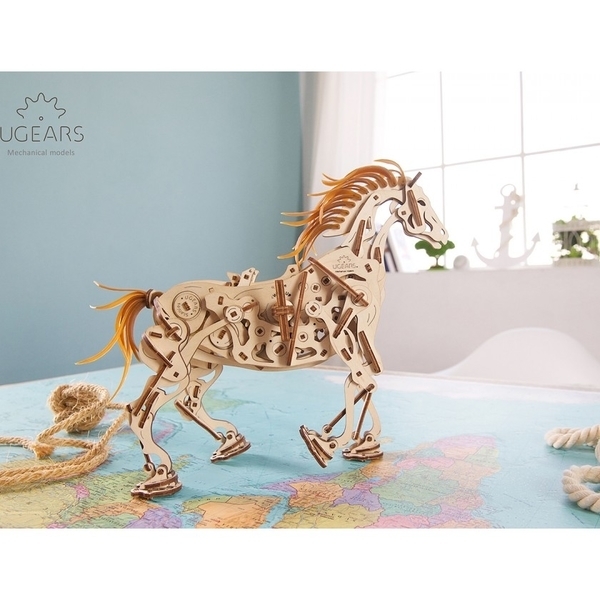 Механічний 3D-пазл Ukrainian Gears Кінь-механоидов, 410 ел. (70058) - Pampik - 5