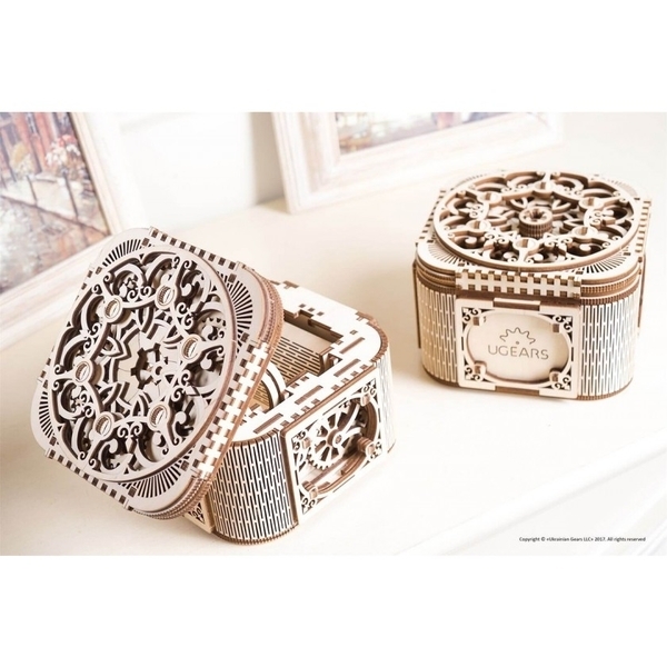 Механічний 3D-пазл Ukrainian Gears Шкатулка з секретом, 190 ел. (70031) - Pampik - 3