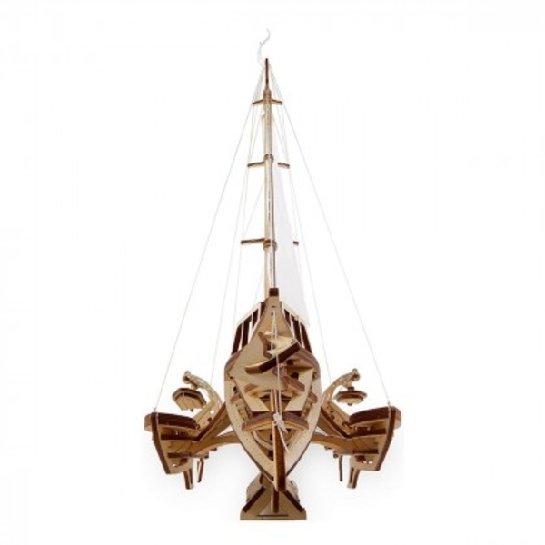 Механічний 3D-пазл Ukrainian Gears Тримаран Меріхобус, 237 ел. (70062) - Pampik - 3