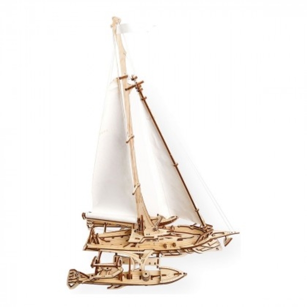 Механічний 3D-пазл Ukrainian Gears Тримаран Меріхобус, 237 ел. (70062) - Pampik - 2