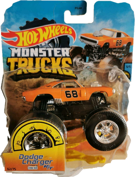 

Базовая машинка-внедорожник Hot Wheels Hot Wheels Monster Trucks Dodge Charger R/T, оранжевый (FYJ44