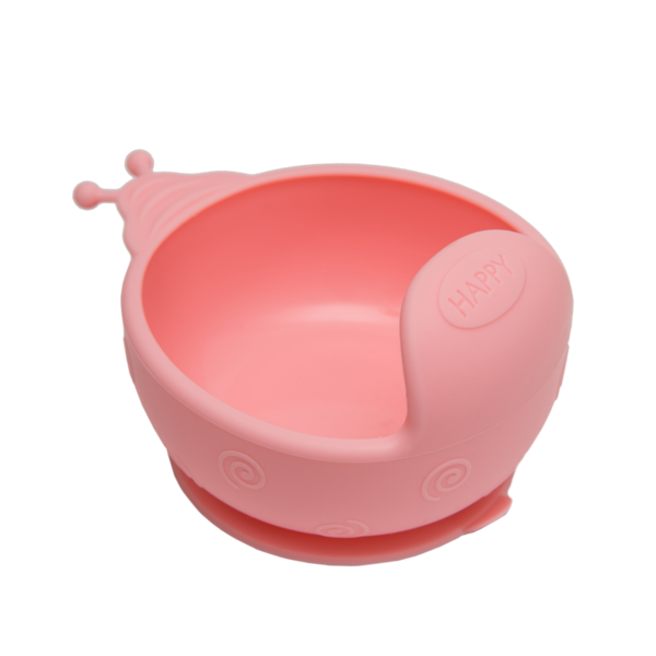 Силіконова тарілка на присоску Kinderenok Happy Meal, рожевий (201113) - Pampik - 2