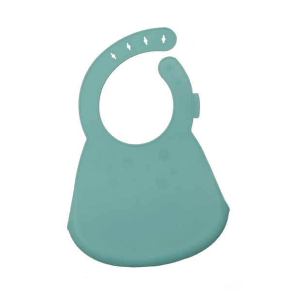 Дитячий нагрудник Kinderenok Happy Meal силіконовий, блакитний (310520) - Pampik - 2