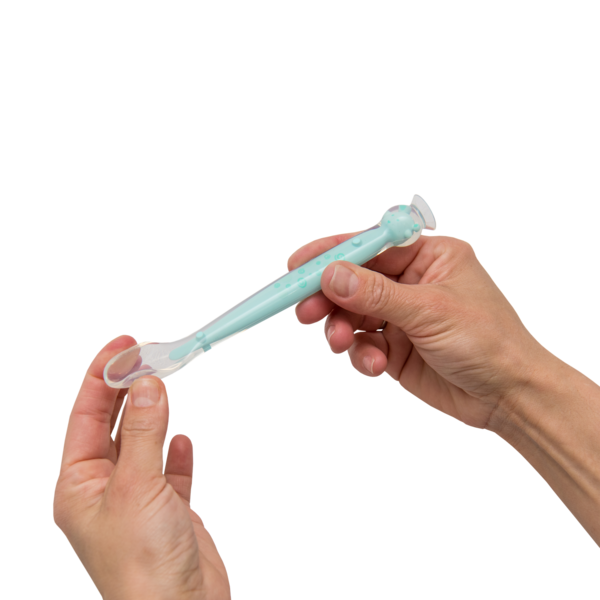 Силіконова ложка Kinderenok Happy Meal, блакитний (290520) - Pampik - 8