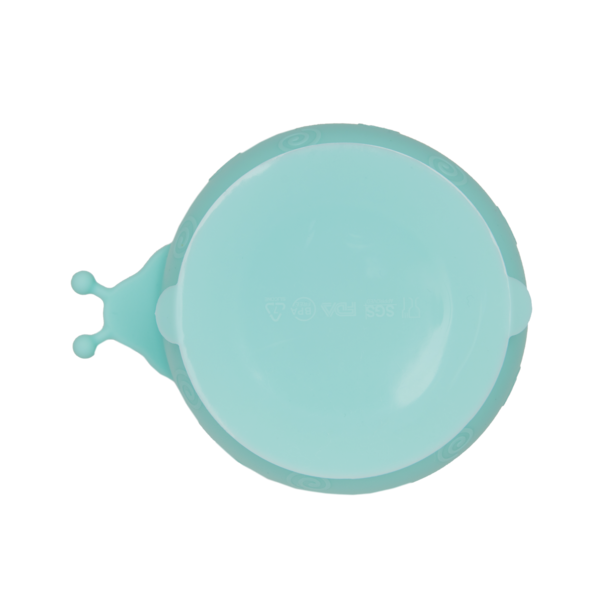 Силіконова тарілка на присоску Kinderenok Happy Meal, блакитний (221113) - Pampik - 4