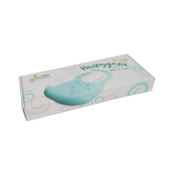 Дитячий нагрудник Kinderenok Happy Meal силіконовий, блакитний (310520) - Pampik - 6