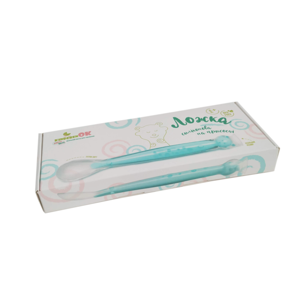 Силіконова ложка Kinderenok Happy Meal, блакитний (290520) - Pampik - 11