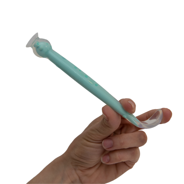 Силіконова ложка Kinderenok Happy Meal, блакитний (290520) - Pampik - 9