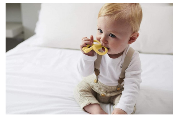 Іграшка-прорізувач Matchstick Monkey Мавпочка, жовтий (MM-ONT-013) - Pampik - 6