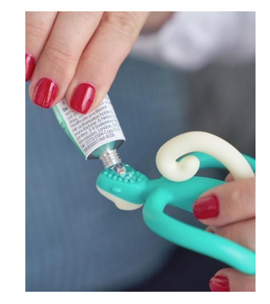 Игрушка-прорезыватель Matchstick Monkey Обезьянка, зеленый (MM-ONT-016) - Pampik - 5